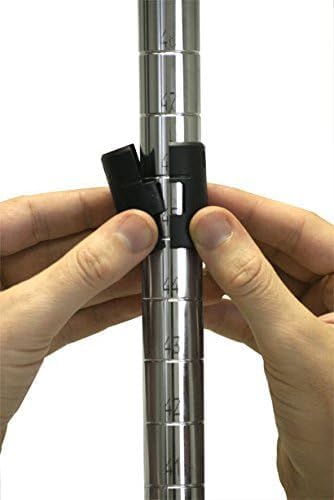 Omega Stainless Steel Shelves, 21" Deep x 24" Wide x 34" High 3 Tier Heavy Duty Wire Shelving Unit for Kitchen Garage Office Restaurant Warehouse 800-lb Per Shelf Weight Capacity