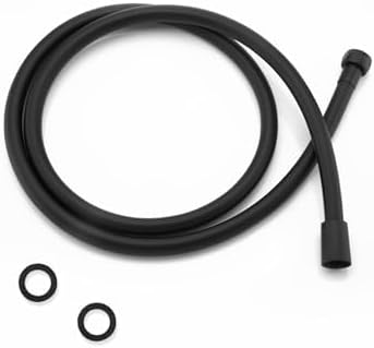 Shower Hose,Explosion Proof Anti Winding Silicone Showerhead Hose, Used In Showerheads Spray Bidet Bathing Toilet Cleaning Pet Flexible Shower hose replacement (Black, 79 In)