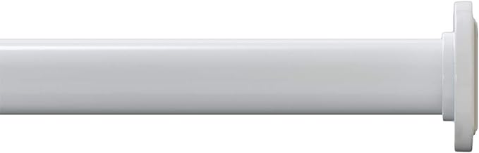 Ivilon Tension Curtain Rod - Spring Tension Rod for Windows or Shower, 24 to 36 Inch. White
