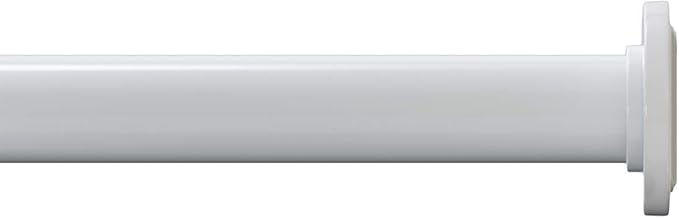 Ivilon Tension Curtain Rod - Spring Tension Rod for Windows or Shower, 54 to 90 Inch. White