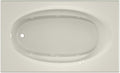 Jacuzzi SIGNATURE Acrylic Drop-In Bathtub, Jet Massage Tub, Slip Resistant, Left Drain Placement, 72" (L) x 42" (W), Oval In Rectangle, Oyster