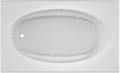 Jacuzzi SIGNATURE Acrylic Drop-In Bathtub, Heated Jet Massage Tub, Slip Resistant, Left Drain Placement, 72" (L) x 42" (W), Oval In Rectangle, White
