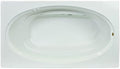Jacuzzi SIGNATURE Acrylic Drop-In Bathtub, Heated Jet Massage Tub, Slip Resistant, Left Drain Placement, 72" (L) x 42" (W), Oval In Rectangle, White