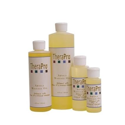 Arnica Massage Oil by Therapro - All Natural - Infused with Olive Oil & Arnica Montana - Great for Sports & Deep Tissue Massage - Arnica Montana for Sore Muscle Relief - Natural Fragrance - 4 oz