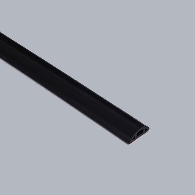 Bathroom Foldable Block water Stopper sealing strip shower threshold dam Self-adhesive silicone shower barrier (66 Inch-BK)