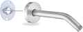 8 Inch Shower Arm with Flange and Stabilizer Bracket, Wall Mounted Shower Pipe Compatible with Rainfall Showerhead, Easy Installation, Brushed Nickel