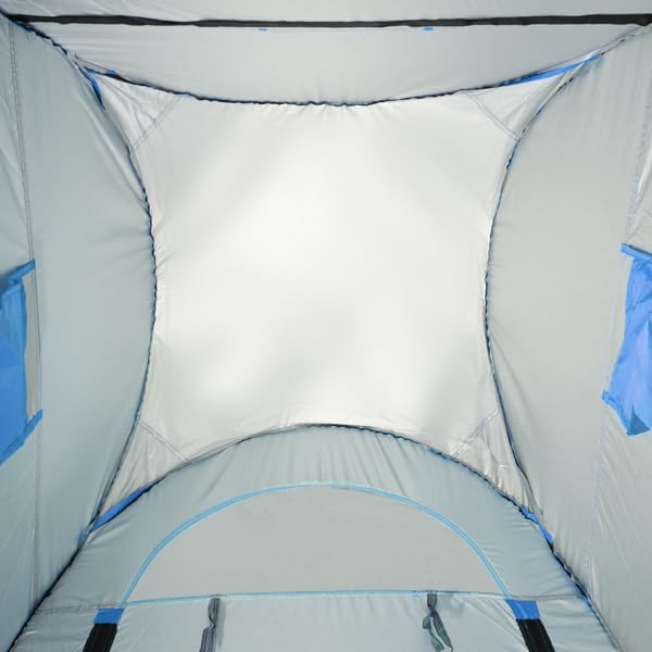 4x4ft Pop Up Privacy Shower Tent with Top Window, 3.6lbs Liightweight Dressing Room, Portable Toilet Stall with Carry Bag for Camping, Beach, Outdoors (Dark Gray)