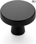 Ravinte 60 Pack Drawer Pulls 1-1/4 Inch Matte Black Kitchen Cabinet Knobs Solid Round Black Dresser Handles for Simple Cupboard Hardware