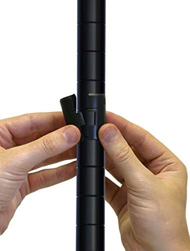 Omega 24" Deep x 48" Wide x 63" High 3 Tier Black Starter Shelving Unit