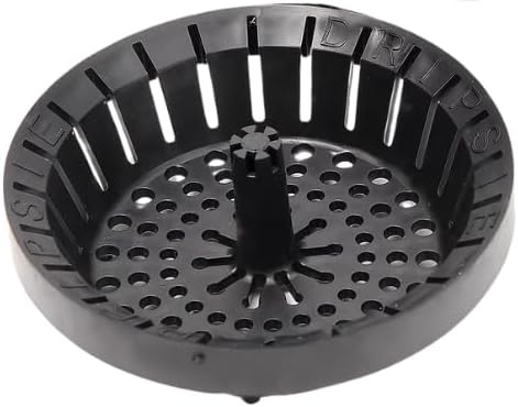 Kitchen Sink Strainer 3.25" - Dripsie Anti-Clog Food Catcher, Flexible Drain Basket, Dishwasher Safe, Standard Fit, Made in USA (1-Pack Black)