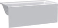 Fine Fixtures Acrylic, Fiberglass Alcove Soaking Bathtub with Integral Apron Front in Glossy White - Left Hand Drain, 60" x 36"