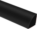 Duzzy 158 Inch Flexible Quarter Round Molding, Peel and Stick Silicone Rubber Trim Suitable for Wall Edge Floor Corner,Staircase Cabinet Edge Black