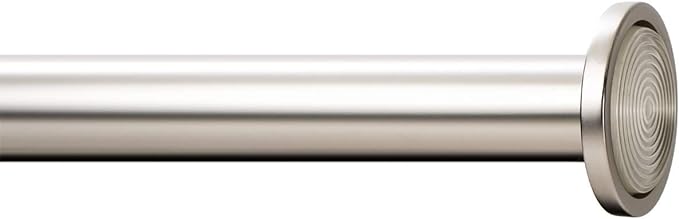 Ivilon Tension Curtain Rod - Spring Tension Rod for Windows or Shower, 24 to 36 Inch. Satin Nickel