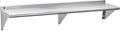 Profeeshaw NSF Stainless Steel Shelf 12” x 72”, 345 lb Commercial Shelves Wall Mounted Metal Shelving with Backsplash and 2 Brackets for Restaurant, Bar, Utility Room, Kitchen and Garage