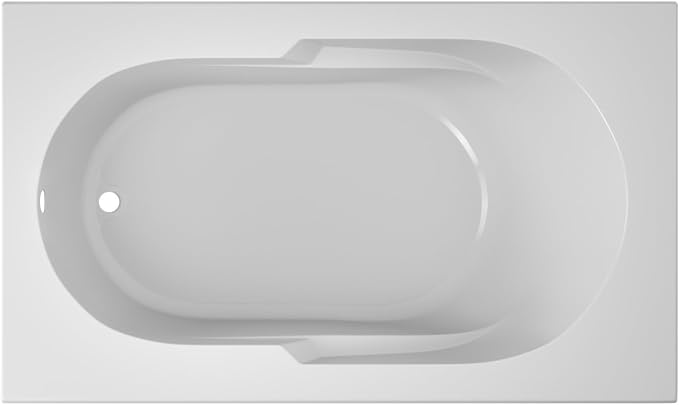 Jacuzzi SIGNATURE Acrylic Drop-In Bathtub, Jet Massage Tub, Slip Resistant, Left Drain Placement, 60" (L) x 36" (W), Rectangle, 3-Tile Flange, White