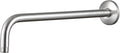 OFFO Shower Arm with Flange, 16 in Brushed Nickel Wall Mount Replacement Angle Shower Head Arm Wall-Mounted For Fixed Shower Head & Handheld Showerhead