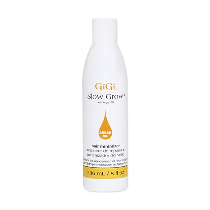 GiGi Post Waxing Treatment, Slow Grow Hair Inhibitor Lotion with Argan Oil, Hair Growth Minimizer for Men and Women, 8 oz, 1 Pack