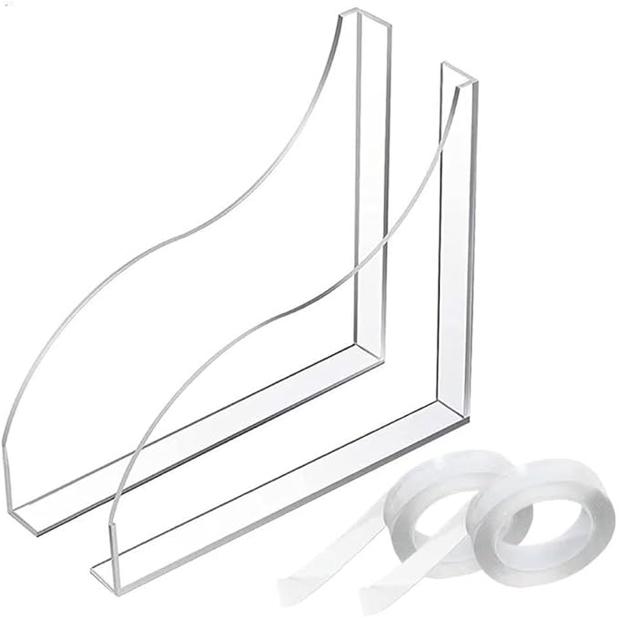 2 Pcs Bathroom Shower Splash Guard for Tub, Bathtub Water Guards, Shower Water Guard for Bathtub Shower Guards Removable, Bathtub Water Splash Guards Corner Guards to Keep Water in Shower Bath