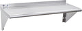 Profeeshaw NSF Stainless Steel Shelf 12” x 36”, 250 lb Commercial Shelves Wall Mounted Metal Shelving with Backsplash and 2 Brackets for Restaurant, Bar, Utility Room, Kitchen and Garage