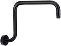 Shower Extension Arm, S shaped shower arm with Flange,Stainless Steel 13 Inch High Rise Shower Head Extender Arm,Matte Black,10Z3MK