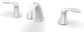 Bathroom Sink Faucet, Faucet for Bathroom Sink, Widespread White Bathroom Faucet 3 Hole with Stainless Steel Pop Up Drain and cUPC Lead-Free Hose - (White)