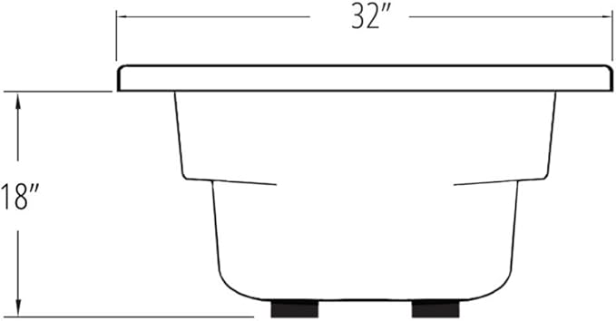 Carver Tubs - AR6032 - Modern Acrylic Fiberglass Whirlpool Tub Water Massage Bathtub, w/Heated Air 12 Jets - White Rectangle Contemporary Bath Tub - Deep Relaxing Soak - 60"L x 32"W x 18"H