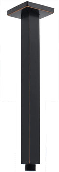 Ceiling Mount Rain Shower Head Extension Arm with Flange 20 Inches Square Straight Extender Extension Pipe Replacement, Long Shower Arm for High Ceiling,Oil-Rubbed Bronze
