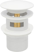 Tub Stopper Bathtub Drain, Brass Pop-up Freestanding Bathtub Drain Stopper, Fits Most Freestanding Tub Rough- in Kits (White)