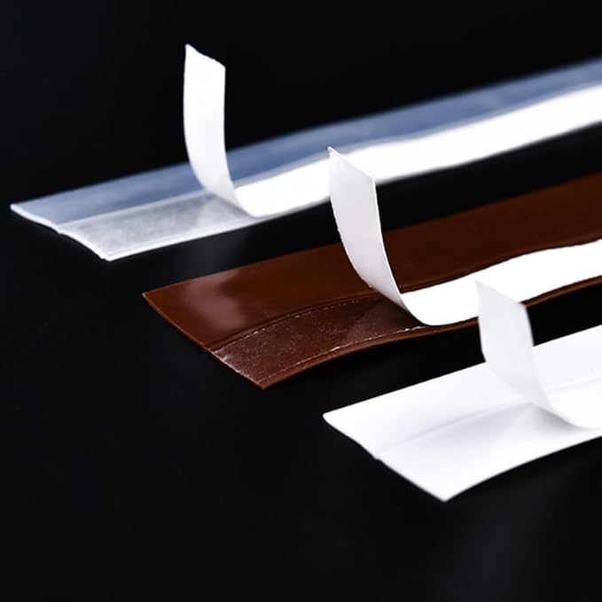Weather Stripping Door Seal Strip, Door Weather Stripping Seal Strip Sealing Tape for Doors Windows Shower (25mm, Black)