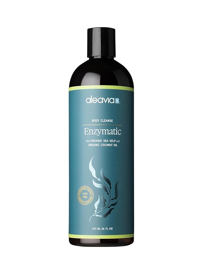 Aleavia Body Cleanse – Organic & All-Natural Prebiotic Body Wash – Fragrance-free and Sulfate-Free Enzymatic Body Cleanser – 16 Oz.
