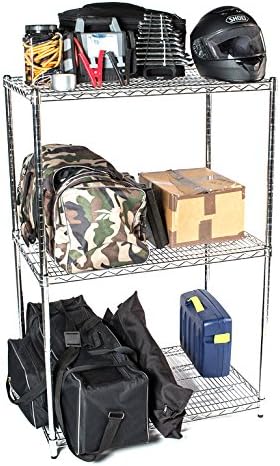 Omega 24" Deep x 36" Wide x 96" High 3 Tier Chrome Starter Shelving Unit