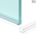 Shower Door Bottom Seal Strip, 2PCS Seal Strip, Ultra Clear PVC, 39" Length, Fits 12mm Thick Glass, Prevents Leaks, Easy Installation, No Adhesive Required (Ultra Clear, 39in for 1/2"(12mm) Door)