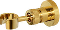 PHASAT Handheld Shower Head Holder Adjustable Solid Brass Handheld Shower Head Bracket Holder Wall Mount,Shower Wand Holder Gold,A13023G