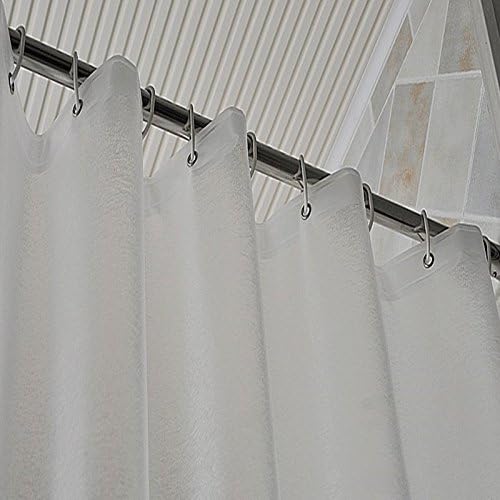 AooHome Extra Long Shower Curtain Liner, Clear Eva Frosted Shower Curtain with 5 Bottom Magnets, Semi Transparent, 72 x 86 Inch