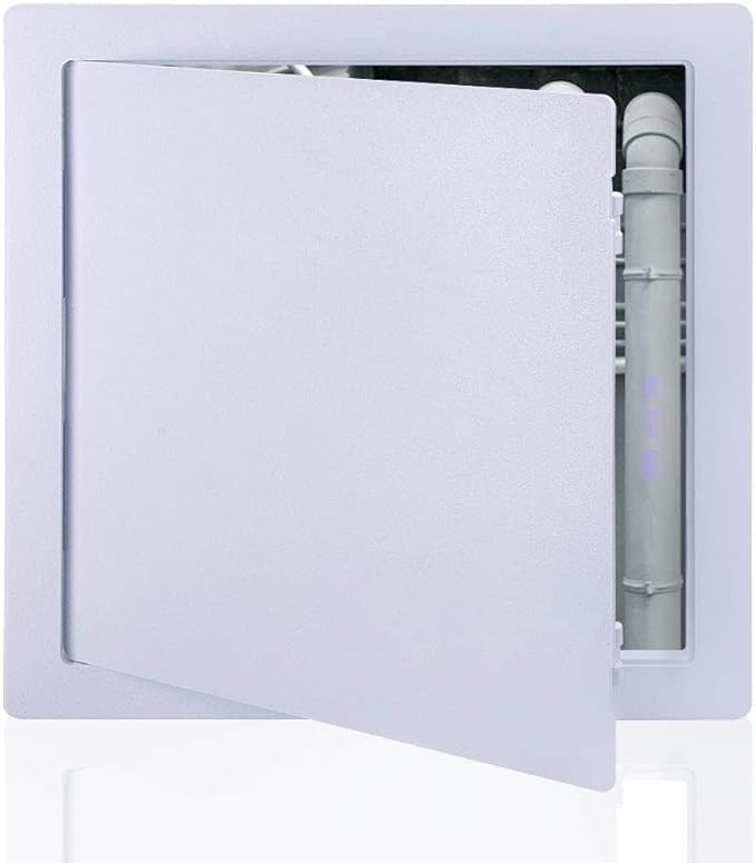 Suteck Plastic Access Panel for Drywall Ceiling 16 x 16 Inch Reinforced Plumbing Wall Access Doors Removable Hinged White