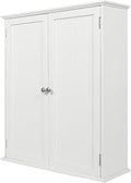 Wall Mount Bathroom Storage Cabinet, White Bathroom Cabinet with Doors and Adjustable Shelves, Wall Cabinet for Bathroom Above Toilet, Medicine Cabinet Wall Mounted, Wood