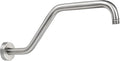 Shower Head Extension Arm,15.5 Inch Shower Arm Extension Replacement,Stainless Steel S Shape Shower Arm with Flange,Brushed Nickel,9Z2MK