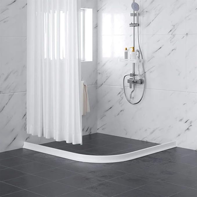39 Inch Shower Threshold Water Dam Collapsible Bath Shower Barrier Water Stopper Retention System Dry and Wet Separation for Bathroom Kitchen and More (3.3ft)