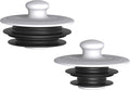 Bathtub Drain Stopper,Bathroom Sink Stopper，Drain Stopper, Sink Plug, Drain Plug, Silicone Stopper(1, Small+Large-Black)(Patented Design)