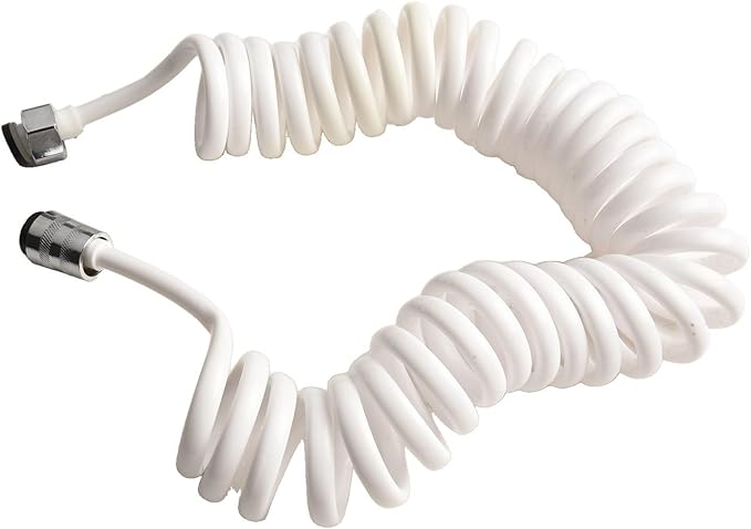 Spring Flexible Shower Hose, Bathroom Spiral Flexible Telescopic Shower Hose Spring Replacement Shower Hose for Toilet Faucet, Bidet Sprayer(300cm White)