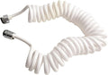 Spring Flexible Shower Hose, Bathroom Spiral Flexible Telescopic Shower Hose Spring Replacement Shower Hose for Toilet Faucet, Bidet Sprayer(300cm White)