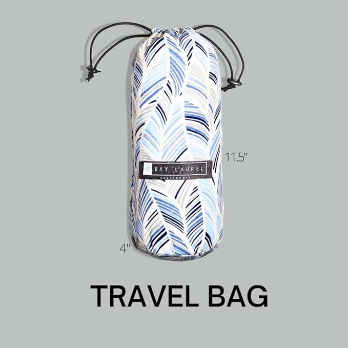 BAY LAUREL Turkish Beach Towel with Travel Bag 39 x 71 Quick Dry Sand Free Lightweight Large Oversized Towels Light - Pack of 4 (Pack of 4 - Black with Blue Floral Bag)