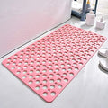Casa and Beyond Shower Mat,Non Slip Bath Mat and Shower Mat with Suction Cups and Drain Holes,Bathroom Mat Easy to Clean Soft Machine Washable,Bathtub Mat Easy Dry&Cut (Pink,21" x 21"(Rectangular))