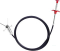 Drain Snake for Hair Clogs, 76 Inch Plumbing Auger Tool with Hook, Sink Snake Drain Clog Remover for Tub Pipes
