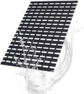 Bath Mat Non Slip Shower Mat Bathtub with Drain Holes and Heavy Duty Rubber No Suction Cups Sturdy Shower Stall Tub Mat for Bathroom, Shower Floor, Pool, SPA, (Black, 2FT X 10FT)