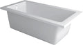 Fine Fixtures Drop In White Soaking Bathtub, Fiberglass Acrylic Material, 60"L x 32"W x 19"H
