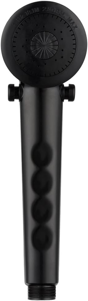 Dura Faucet DF-SA135-BK Economical Shower Head, Handheld RV Replacement Wand - Universal Water Saving system with Flow Control Trickle Switch (Black)
