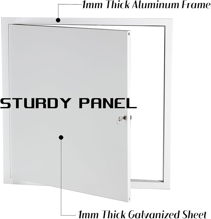 Access Door 16x24 Drywall Access Panel 2Pack Thickened 1mm for Drywall, Attic Door, Ceiling with Key (16X24 inch, Traditional, 2, AD16241MM-2P)