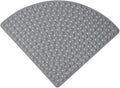 Mrcrypos Corner Shower Mats 21 x 21 Inches Bath Mat with Suction Cups and Drain Holes, Quick Dry Anti Slip Bathmat Machine Washable Shower Stall Mats for Bathroom, Gray