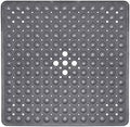 ENKOSI Square Shower Mat - Non Slip Bath Mat - 21x21 Charcoal